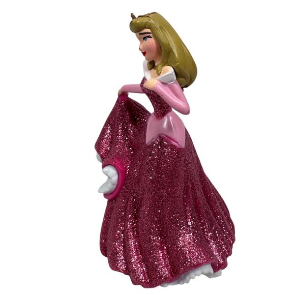 Disney Princess Aurora Sleeping Beauty Figure 4” Loose Pink Sparkle Glitter - Picture 3 of 8